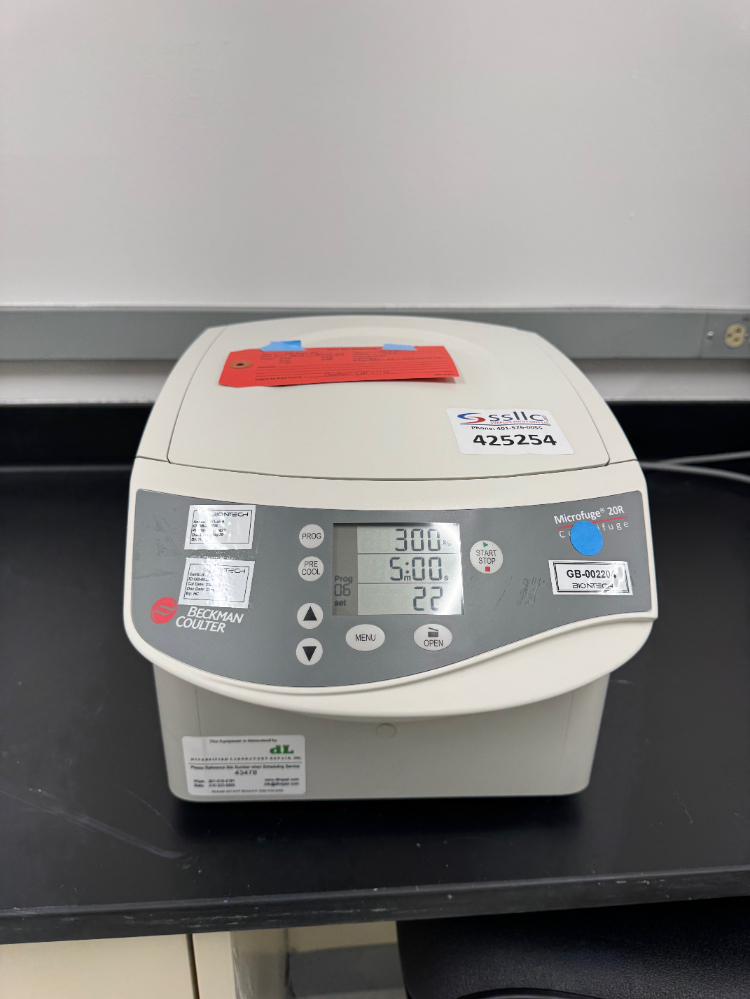 Image of Beckman Coulter Microfuge 20R Refrigerated Centrifuge